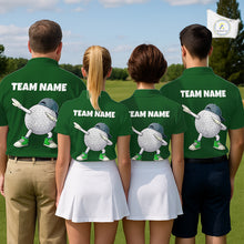 Load image into Gallery viewer, Green Funny Golf Ball Custom Team Polo Shirt, Personalized Mens Golf Polo Shirt, Golf Lovers Gift NBT605