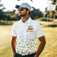 Load image into Gallery viewer, Mens Golf Polo Shirts Colorful Tie Dye Pattern Custom Name, Golf Shirts For Men NBT500