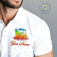 Load image into Gallery viewer, Mens Golf Polo Shirts Colorful Tie Dye Pattern Custom Name, Golf Shirts For Men NBT500