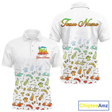 Load image into Gallery viewer, Mens Golf Polo Shirts Colorful Tie Dye Pattern Custom Name, Golf Shirts For Men NBT500