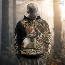 Load image into Gallery viewer, Mallard Duck Hunting Camouflage Shirt With Brittany Dog, Duck Hunting Season NBT156