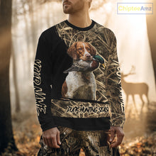 Load image into Gallery viewer, Mallard Duck Hunting Camouflage Shirt With Brittany Dog, Duck Hunting Season NBT156