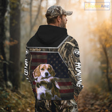 Load image into Gallery viewer, Custom Camouflage Rabbit Hunting Beagle Dog US Flag for Men, Rabbit Hunting Gifts NBT244