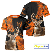 Load image into Gallery viewer, Deer Hunting Orange Camouflage 3D Prints Shirts for Hunters, Best Custom Hunting Shirts NBT178