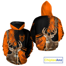 Load image into Gallery viewer, Deer Hunting Orange Camouflage 3D Prints Shirts for Hunters, Best Custom Hunting Shirts NBT178