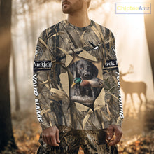 Load image into Gallery viewer, Mallard Duck Hunting Black Labrador Retriever Camo 3D Shirts, Duck Hunting Gifts NBT193
