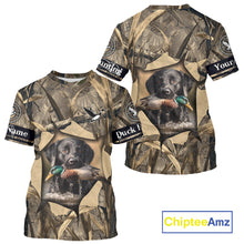 Load image into Gallery viewer, Mallard Duck Hunting Black Labrador Retriever Camo 3D Shirts, Duck Hunting Gifts NBT193