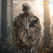 Load image into Gallery viewer, Whitetail Deer Hunting Brown Camo Custom Name Full Printing Shirts, Personalized Gifts for Hunters NBT124