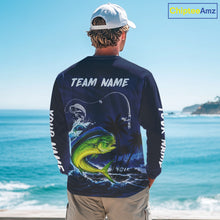 Load image into Gallery viewer, Mahi Mahi Fishing Custom Performance Fishing Shirts, Mahi Mahi Fishing Shirts Long Sleeve NBT856