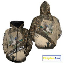 Load image into Gallery viewer, Mallard Duck Hunting Brown Camouflage 3D All Over Printed Shirts, Duck Hunting Clothes for Hunter NBT155