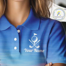 Load image into Gallery viewer, Custom Palm Tree Polo Golf Shirts For Women, Hawaii Tropical Personalized Polo Shirts, Golf Gifts NBT543