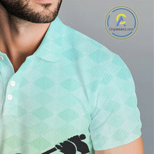 Load image into Gallery viewer, Mens Golf Polo Shirt Colorful Argyle Pattern Custom Name And Team Name Golf Shirt, Golfing Gifts NBT559