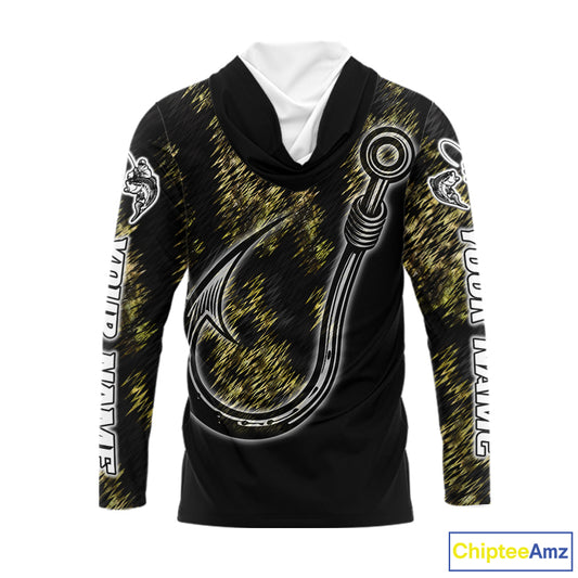 Custom Fish Hooks Bass Fishing Tournament Shirts Long Sleeve, Bass Fishing Shirts NBT454