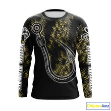 Load image into Gallery viewer, Custom Fish Hooks Bass Fishing Tournament Shirts Long Sleeve, Bass Fishing Shirts NBT454