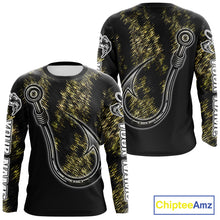 Load image into Gallery viewer, Custom Fish Hooks Bass Fishing Tournament Shirts Long Sleeve, Bass Fishing Shirts NBT454