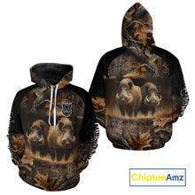 Load image into Gallery viewer, Wild Boar Hunting Forest Camouflage 3D Custom Name Shirts, Boar Hunting Gift Ideas for Hunters NBT224
