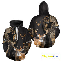 Load image into Gallery viewer, Deer Bow Hunting Camouflage Custom Name Shirts, Personalized Deer Hunting Clothes NBT342