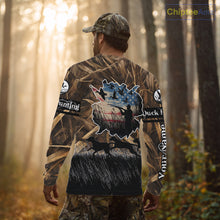 Load image into Gallery viewer, Custom Duck Hunting Camo USA Flag Custom Name 3D Printing Shirts, Duck Hunting Shirts NBT148