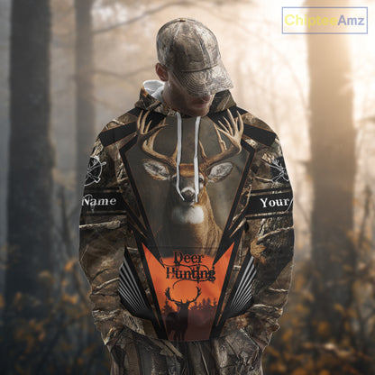 Deer Hunting Camo Customize Name 3D All Over Printed Shirts Personalized gift For Men NBT163