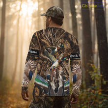 Load image into Gallery viewer, Personalized Mallard Duck Hunting Camo 3D All Over Print Custom Name Shirts, Hunting Gifts NBT181
