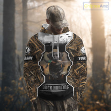 Load image into Gallery viewer, Custom Mallard Duck Black Lab Retriever Hunting Camo 3D Printed Custom Name Shirts, Hunting Gifts NBT189