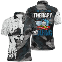 Load image into Gallery viewer, I Don't Need Therapy Abstract Skull Grunge Mens Golf Polo Shirts Scary Golf Shirts For Men LDT0411