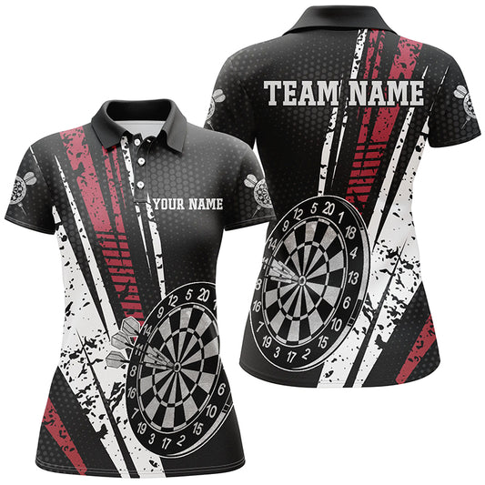 Personalized Darts Shirt For Women Retro Geometric Womens Darts Polo Shirt Dart Jerseys LDT0728