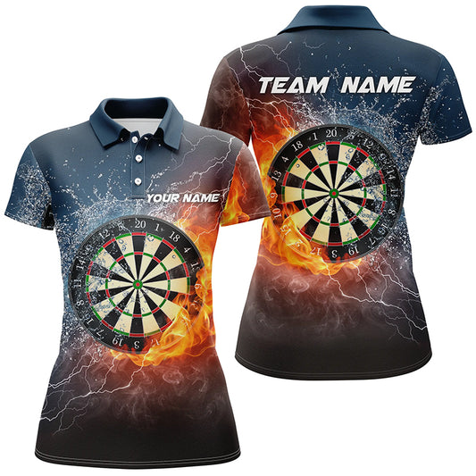 Fire & Water Dartboard Personalized Womens Darts Shirt Thunder Darts Jersey For Women LDT0967
