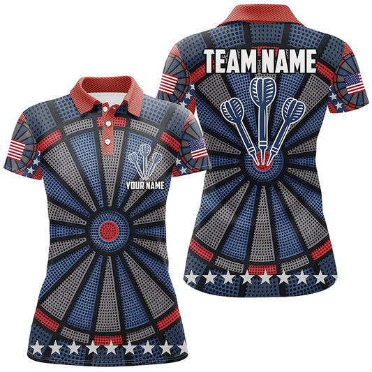 Personalized Dart Board All Over Print Darts Polo Shirt Custom Dart Jerseys For Women LDT1046