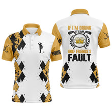 Load image into Gallery viewer, If I&#39;m Drunk It&#39;s My Golf Friends&#39; Fault Beer Mens Polo Shirts Argyle Golf Shirts For Men LDT0526