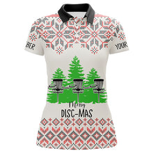 Load image into Gallery viewer, Merry Discmas All Over Print Disc Golf Polos Custom Ugly Christmas Disc Golf Tops For Women LDT0855