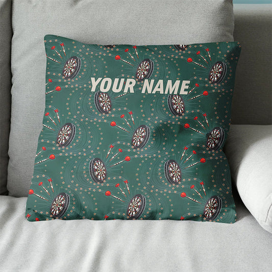 Green Personalized Darts Pillow Custom Darts Gift For Darts Player LDT1081