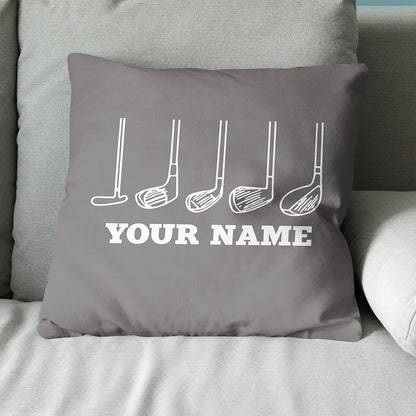 Grey Golf Clubs Customized Golf Pillow Cool Golf Gifts For Golf Lovers LDT1084