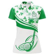 Load image into Gallery viewer, Green Clover St Patrick Day Golf Polo Shirts Customized Golf Shirts For Women Golf Gifts LDT1300