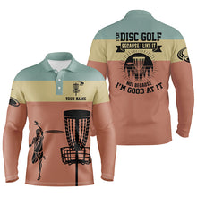 Load image into Gallery viewer, Mens Disc Golf Polo Shirt, Funny Disc Golf Shirt With Sayings, Best Disc Golf Gifts For Men LDT0109