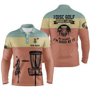 Mens Disc Golf Polo Shirt, Funny Disc Golf Shirt With Sayings, Best Disc Golf Gifts For Men LDT0109