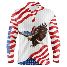 Load image into Gallery viewer, 3D American Flag Mens Golf Polo Shirt, Us Eagle Patriotic Golf Shirts For Men, Golf Gifts LDT0163