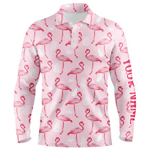 Load image into Gallery viewer, Pink Tropical Flamingo Mens Golf Polo Shirts Cusomized Funny Golf Tops For Men Male Golf Gifts LDT0981