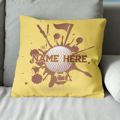 Vintage Golf Elements Custom Pillow Personalized Golf Gifts For Golfer LDT1204