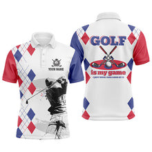 Load image into Gallery viewer, Argyle Pattern Mens Golf Polo Shirts, Personalized Basic Golf Shirts For Men, Golfer Gifts LDT0213