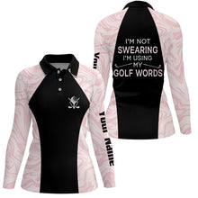 Load image into Gallery viewer, I'm Not Swearing I'm Using My Golf Words Seamless Womens Polo Shirt, Golf Shirts For Ladies LDT0034