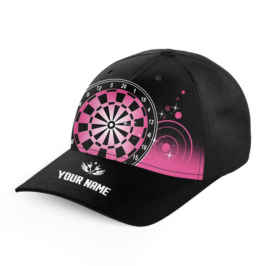 Personalized Darts Wings Black & Pink Baseball Darts Hat Cute Darts Cap For Women Darts Gifts LDT1273