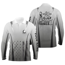 Load image into Gallery viewer, Mens Golf That's What I Do American Flag Polo Shirts For Men Custom Skull Patriotic Golf Gifts LDT0291