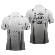 Load image into Gallery viewer, Mens Golf That's What I Do American Flag Polo Shirts For Men Custom Skull Patriotic Golf Gifts LDT0291