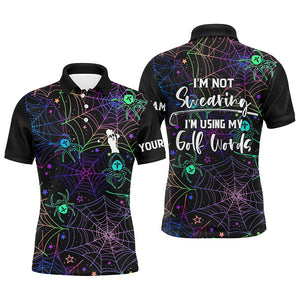 Multicolor Halloween Men Golf Polo Shirt, Custom Golf Shirts For Men, Funny Golf Shirt With Sayings LDT0115