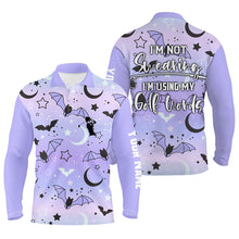 Load image into Gallery viewer, Galaxy Halloween Bats Mens Golf Polo Shirts, Cute Golf Shirts For Men, Funny Golf Shirt With Sayings LDT0116