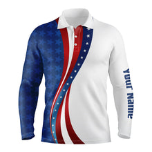 Load image into Gallery viewer, 3D American Flag Mens Golf Polo Shirts Custom Patriotic Golf Shirts For Men Golfing Gifts LDT1412