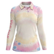 Load image into Gallery viewer, Pastel Tie Dye 3D Print Womens Golf Polo Shirts Custom Name Golf Shirts For Women Golf Gifts LDT1307