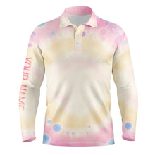 Load image into Gallery viewer, Pastel Tie Dye 3D Printing Mens Golf Polo Shirts Custom Name Golf Shirts For Men Golf Gifts LDT1307