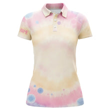 Load image into Gallery viewer, Pastel Tie Dye 3D Print Womens Golf Polo Shirts Custom Name Golf Shirts For Women Golf Gifts LDT1307